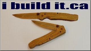 Making a Wooden Folding Knife [upl. by Smail785]