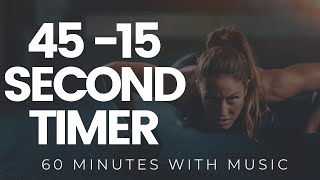 4515 Second Interval Workout Timer with Music  2021 MashUp [upl. by Nyladnor]