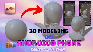 3D Modeling on Android phone  Easiest application to Learn  Nomad Sculpt for beginners [upl. by Arahset779]