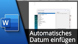 Word Datum einfügen  Word Datum automatisch anpassen ✅ Tutorial [upl. by Boutis]