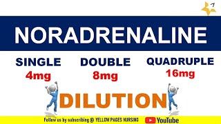 Noradrenaline drug calculation using single double amp Quadruple strength [upl. by Attenohs]