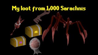 My Loot from 1000 Sarachnis OSRS [upl. by Eenoj]