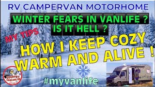 Winter Vanlife HELL  How I Survive in Cold 🥶🥶❄️Motorhome Tips Keep Warm Campervan Life How To 🚐 [upl. by Nonnarb]