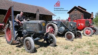 Anlassen verschiedener Lanz Modelle  Glühkopf Halbdiesel Volldiesel [upl. by Boesch]