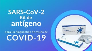 Video de operación del kit de antígenos Goldsite COVID19 serie SARSCoV2 [upl. by Dorothi767]