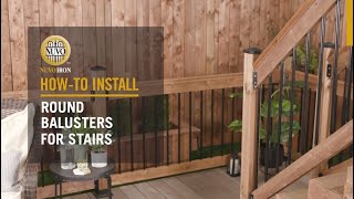 Howto Install Round Balusters for Stair Railings  Nuvo Iron [upl. by Anglo431]