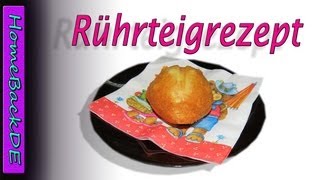 Rührkuchen Grundrezept  Rührteig Grundrezept Backformtest von HomeBackDE [upl. by Burnham425]