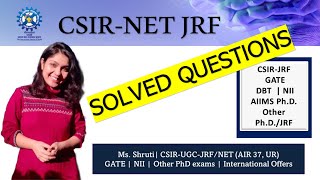 CSIRNETJRF Solved Questions csirnetjrf jrf gate nta ntanet csir dbt phd ugc net net [upl. by Zellner]