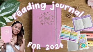 2024 reading journal set up 📚✏️ simple spreads [upl. by Schiff]