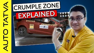 Crumple Zone In Cars Explained  Less Damage Means More Safety   Auto Tatva [upl. by Llenyar]