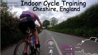 Indoor Cycle Training  Cheshire England Inc Old Railway Line Middlewood Way [upl. by Vaish631]