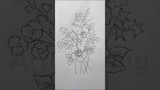 Easy flower drawing  flowerdrawing design art embroidery beautiful shorts share youtube [upl. by Monahon]