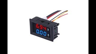 100V DC 10A Voltmetre Ampermetre Kırmızı Mavi Led [upl. by Japha993]