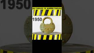 OLD PADLOCK VS MODERN PADLOCK hidraulicpress padlock [upl. by Darlene]