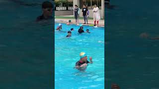 स्विमिंग पूल में रेस लगाई swimming competition learn swimming pool race स्विमिंग पूल मे तैरना सिखा [upl. by Ardnued]