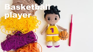 【Sports Amigurumi】Basket Ball Player The patterninfo is in summary section [upl. by Nalro]