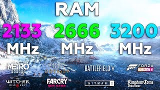 2133MHz vs 2666MHz vs 3200MHz RAM Test in 8 Games [upl. by Aerised513]