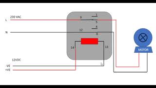 RELAY 12V MENGAWAL MOTOR 230 V [upl. by Inalan]