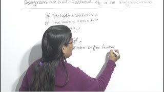 Program to find Factorial of a Number using Recursion in C Lec44C Programming Tutorial in Hindi [upl. by Madeline496]