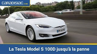 La Tesla Model S 100D jusquà la panne  combien de kilomètre peuton faire en une seule charge [upl. by Madelle]