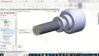 Vis de manoeuvre 2 Borne réglable SolidWorks [upl. by Bodwell488]