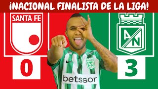 Santa Fe 03 Nacional  Cuadrangulares Liga Dimayor 2024II  Goles y Resumen Análisis [upl. by Aicilyt]