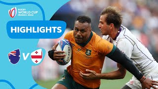 Wallabies WOW against Georgia  Australia v Georgia  Rugby World Cup 2023 Highlights [upl. by Nemajneb]