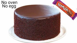 Bourbon Biscuit Cake in cooker  3 ingredients Eggless Chocolate Cake Recipe  No oven no butter [upl. by Notyalk615]