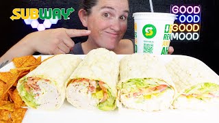 ASMR  SUBWAY  New Wraps  MUKBANG Eating Show [upl. by Stutman]