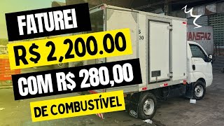 QUANTO FATUREI COM UM TANQUE DE COMBUSTÍVEL  MÉDIA DA KIA BONGO [upl. by Airdnahs]