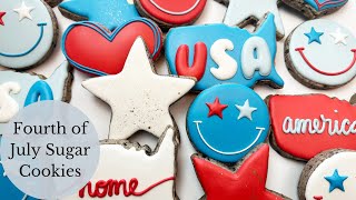 How To Decorate Fourth of July Cookies 🇺🇸 [upl. by Ardnuahc]