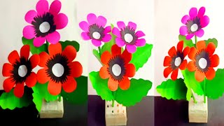 How To Make Paper Flower Easily  Easy Craft Idea  Paper Flower [upl. by Hannavas961]