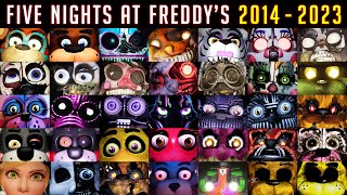 All FNAF JUMPSCARES 20142023 in 10 Minutes FNAF 1 2 3 4 SL 6 UCN HW CoD SD SB RUIN HW2 [upl. by Terena]