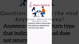 What Is The Void Keyword In Java ❓binarybrainsb2 ytshorts shorts [upl. by Drhacir932]