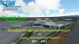 Philippines Leg2  Clark International Airport RPLC to Laoag International Airport RPLI [upl. by Nwahsar]