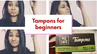 Using Tampons for the first time  Pee Safe Tampons Review  Pranjali Srivastava [upl. by Yatnoed]