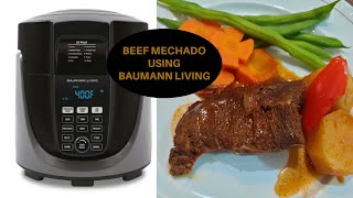 BEEF MECHADO USING BAUMANN LIVING DUO AIRFRYER amp PRESSURE COOKER BY SHERILLEEN CRUZ [upl. by Perceval625]