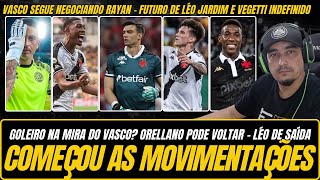 MERCADO AGITADO SAÍDAS  CHEGADAS  RETORNOS VASCO SEGUE NEGOCIANDO RAYAN  GOLEIRO NA MIRA E [upl. by Judon]