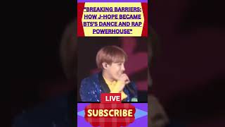 😎🥰quotFrom Street Dancer to Kpop Legend JHope’s Inspiring Journeyquot😎😎  celebritylife kpop [upl. by Lladnyk]