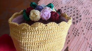 Crochet 62 ramo 💐 mágico pelomanos y flores 🌷 [upl. by Ehcrop]