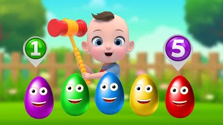 Number Song 110  Counting by 1 to 10  Egg Surprise Counting [upl. by Nagiam872]