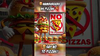 🍔Burgers vs Pizzas 🍕Food clash 🧨🛡️🔫 aiaigeneratedcartoonepicbattle pizzaburgerfood [upl. by Seessel]