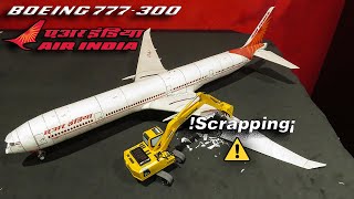 Remake Air India Boeing 777300 PAPERCRAFT PAPER MODEL [upl. by Ano992]