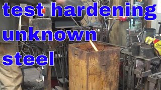 Test hardening unknown steels  basic blacksmithing [upl. by Varrian]