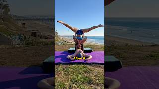 Acro with a stranger Check my bio to learn beginner acroyoga [upl. by Aleafar]