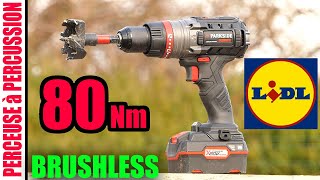 LIDL Perceuse visseuse à percussion PARKSIDE PERFORNANCE 80 Nm brushless PSBSAP 20Li A1 Combi Drill [upl. by Dnalsor828]