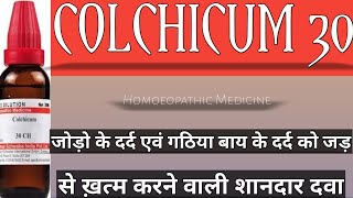 COLCHICUM 30  Homoeopathic Medicine  Uses amp Benefits in Hindi Homoeopathicvines [upl. by Naillil]