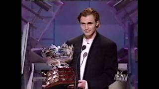 NHL Season 199394 Sergei Fedorov receives Selke Trophy [upl. by Alisen]