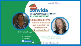 Linguagem Escrita práticas educativas que respeitem os princípios da Educação Infantil [upl. by Auqenet750]