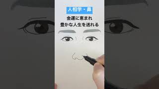 【人相学・鼻】金運に恵まれ豊かな人生を送れるラッキーな鼻を描いてみた。 drawing physiognomy 人相学 鼻noseillust pen ラッキーsketchbook [upl. by Brufsky535]